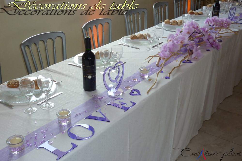 décorations de table de mariage