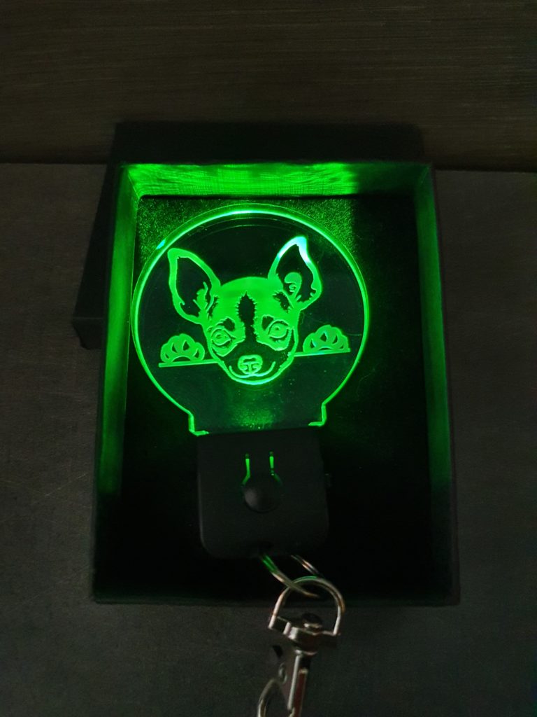 Porte-clés LED chien Chihuahua