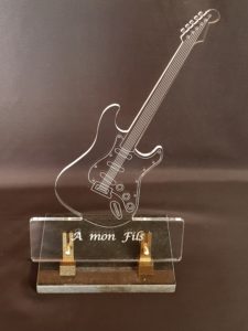 plaque funéraire guitare