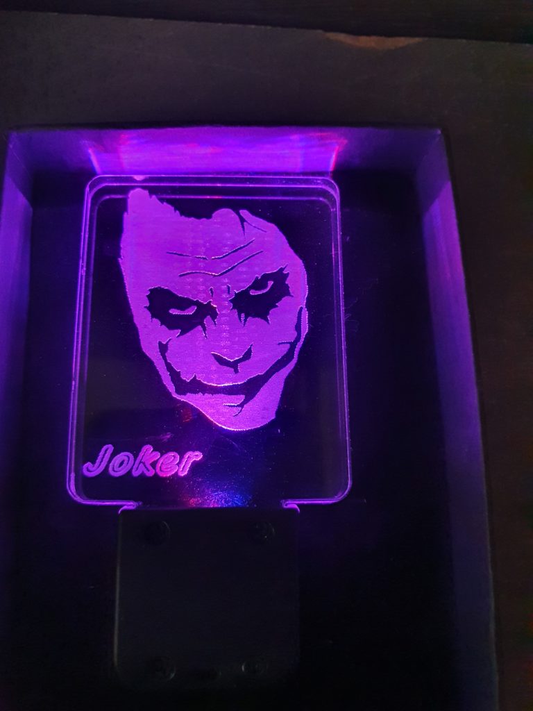 porte-clé LED Joker plexi