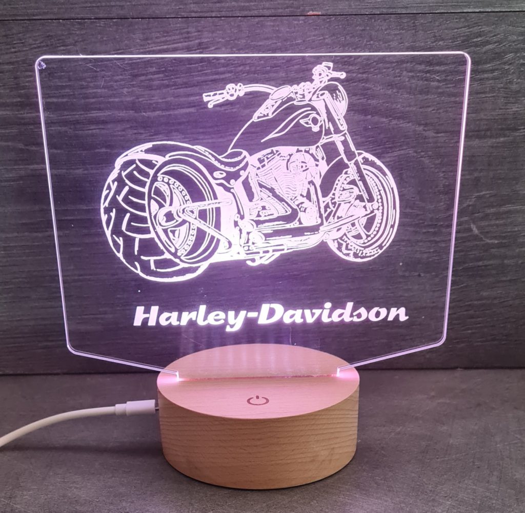 lampe 3 D led moto Harley