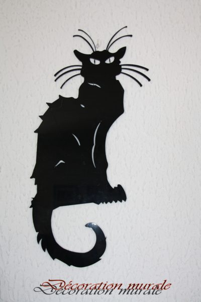 décoration murale chat noir