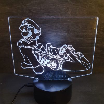 lampe 3D Mario Kart plexiglas