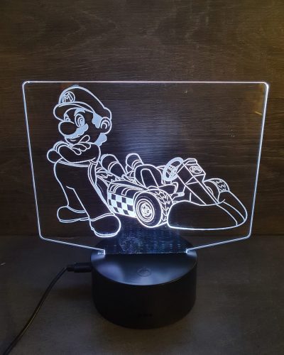 lampe 3D Mario Kart plexiglas