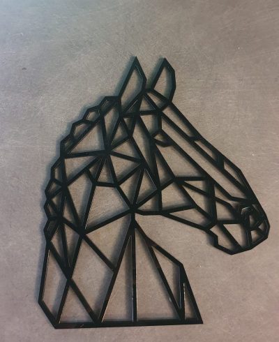 origami cheval plexiglas noir