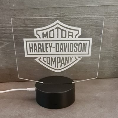 veilleuse 3d led logo harley