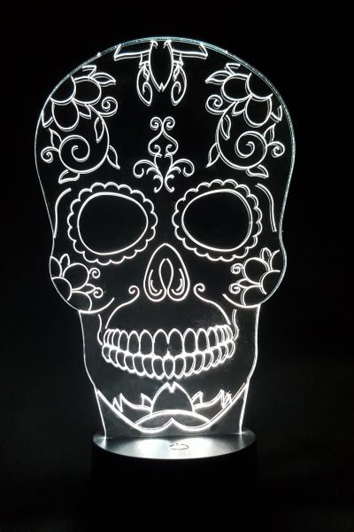 veilleuse lampe tête de mort mexicaine